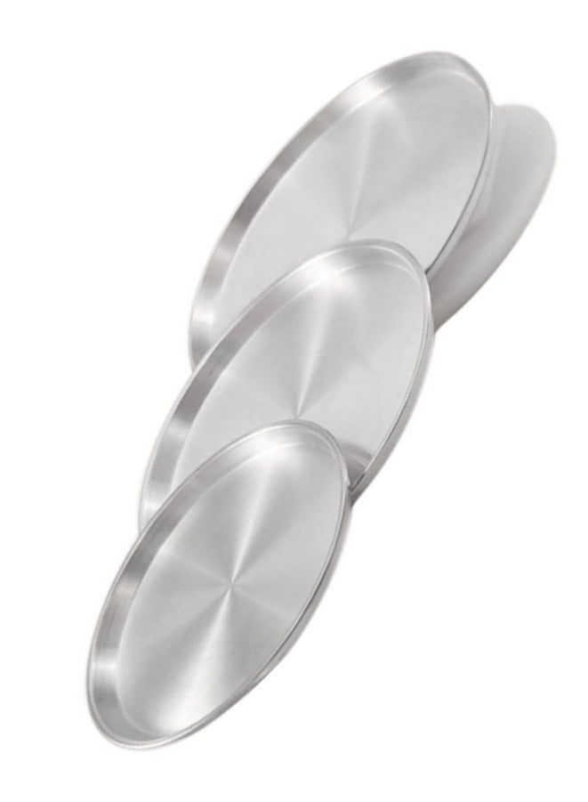 نوفال طقم صينية دائرية للخبز والبيتزا والكنافة والبسبوسة 3 قطع 26-28-30 سم بجودة عالية صناعة مصرية - Image 4